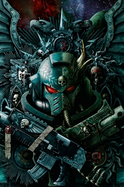  "Dark Imperium" art poster from the tabletop wargame Warhammer 40,000.