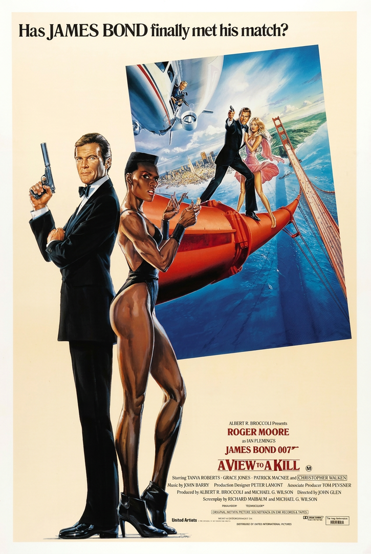 1985 one-sheet movie poster for A View to a Kill.