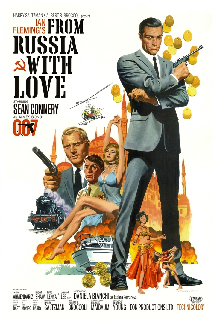 1963 movie poster for the James Bond film From Russia with Love.