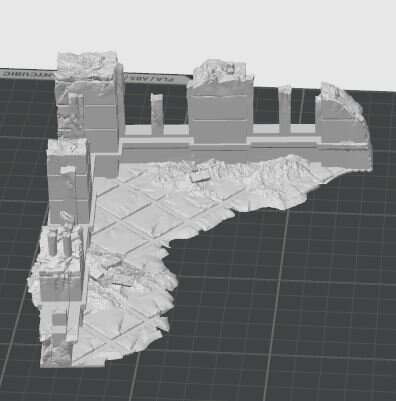 Alien Planet Ruins Low Walls Wargame Scenery (4