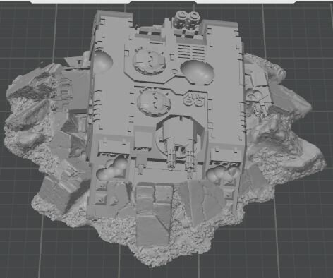 Destroyed 40k Land Raider