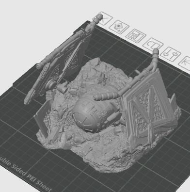 Destroyed Tie Fighter
