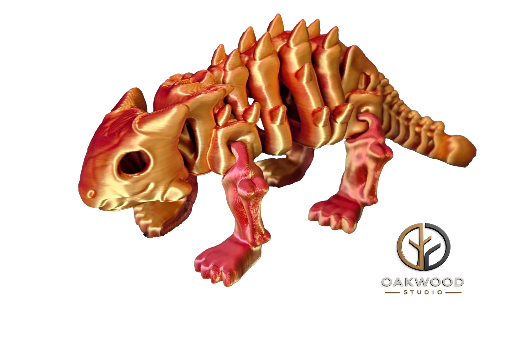 Ankylosaurus skeleton figure (Red/yellow)