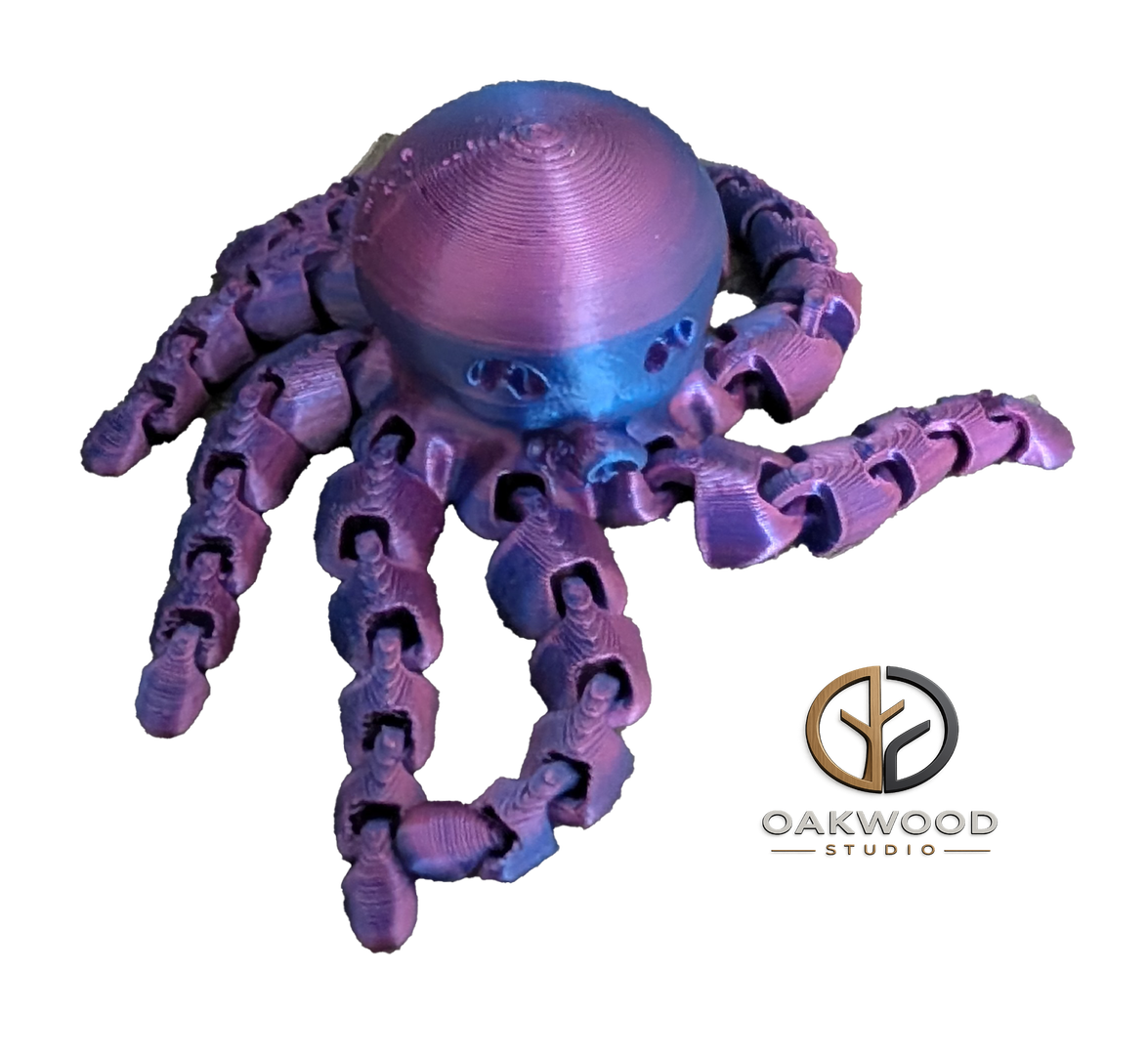 Articulated flexible octopus (blue/purple)
