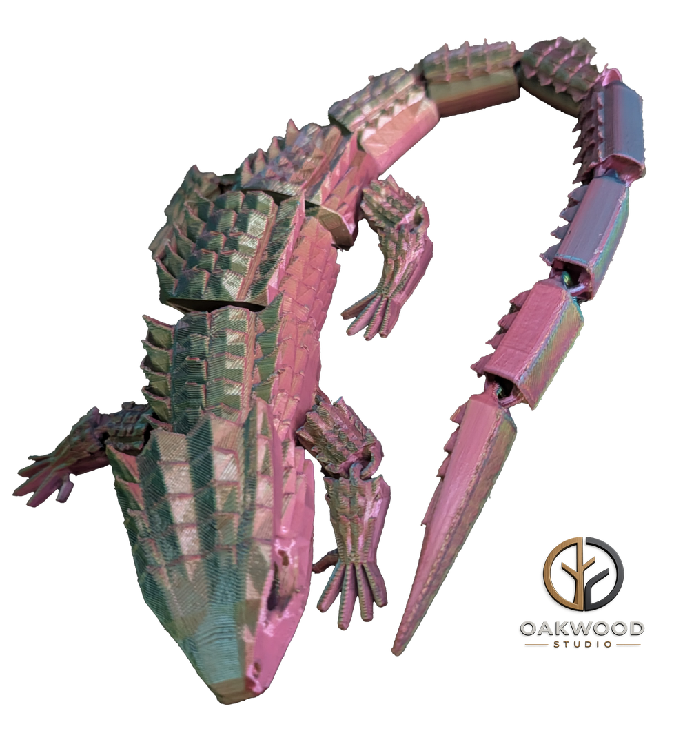 Articulated red-eyed crocodile skink (Tri-colour)
