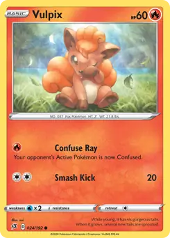 Vulpix (24) pokemon card